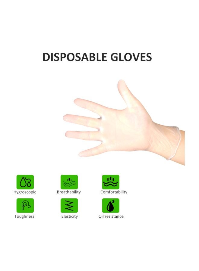 100-Piece Disposable Gloves Set Clear Scm - Image 2