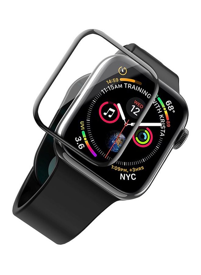Tempered Glass Screen Protector For Apple Watch Series 4 44mm Black/Clear
