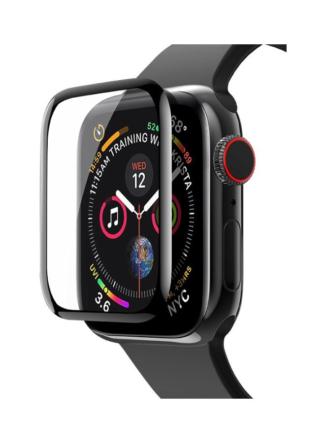 Tempered Glass Screen Protector For Apple Watch Series 4 44mm Black/Clear