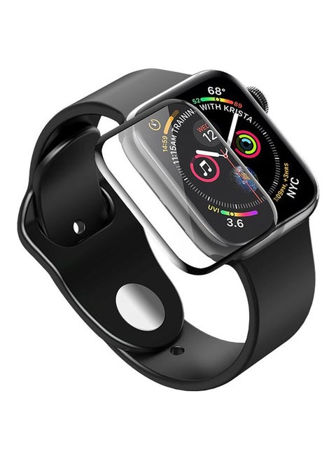 Tempered Glass Screen Protector For Apple Watch Series 4 44mm Black/Clear