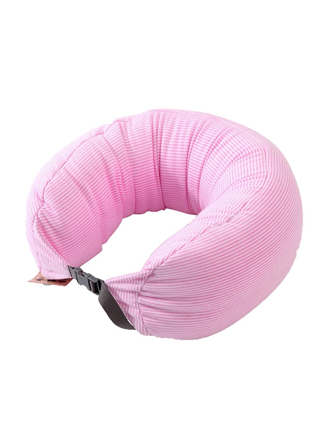 U Shaped Foam Particles Travel Neck Pillow Pink - Image 1