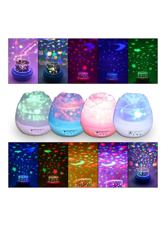 مصباح LED بإسقاط ضوئي بتصميم زهور. أخضر 13x12.5x12.5سم - Image 5