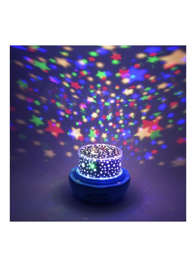 مصباح LED بإسقاط ضوئي بتصميم زهور. أزرق 13x12.5x12.5سم - Image 3