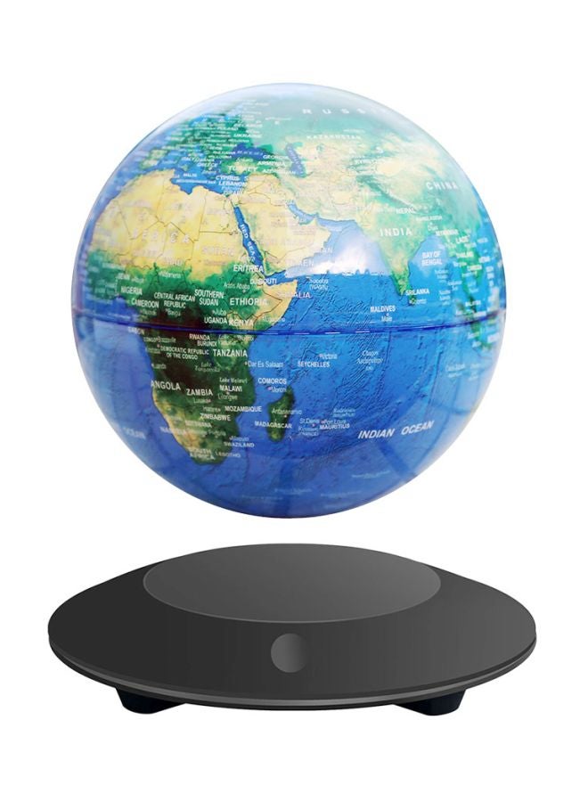 Magnetic Levitation Floating Globe With LED Circular Base - UK Plug Dark Blue/Green/Yellow - Image 1