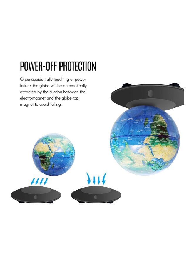 Magnetic Levitation Floating Globe With LED Circular Base - UK Plug Dark Blue/Green/Yellow - Image 3