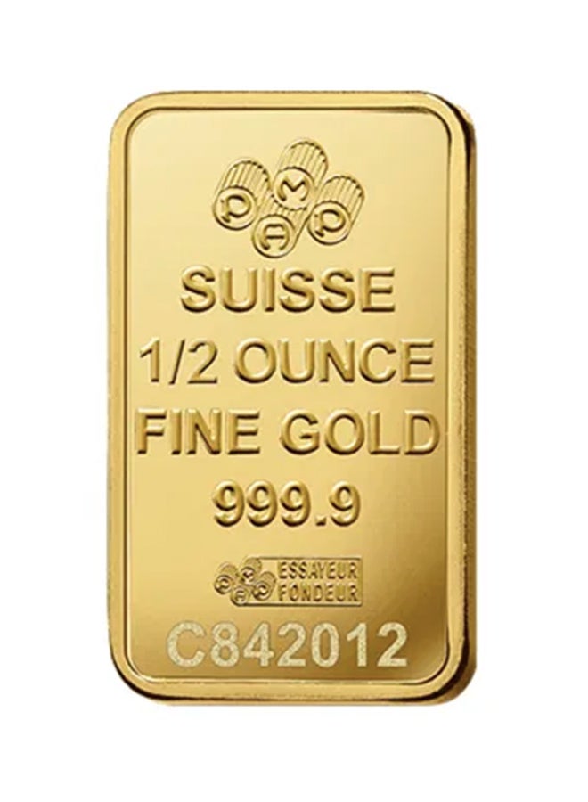 Popley - Suisse Pamp 24K (999.9) 1/2 Ounce Gold Bar - Image 1