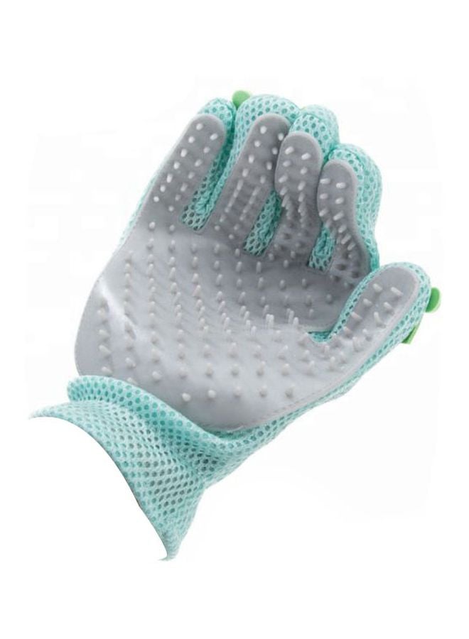 Pet Grooming Glove Grey/Blue 23.5x16centimeter - Image 1