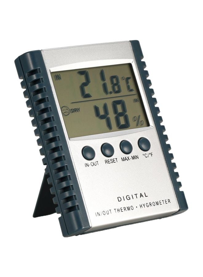 ماركة غير محددة ميزان قياس الحرارة الرقمي بشاشة LCD رمادي فضي  - Image 1