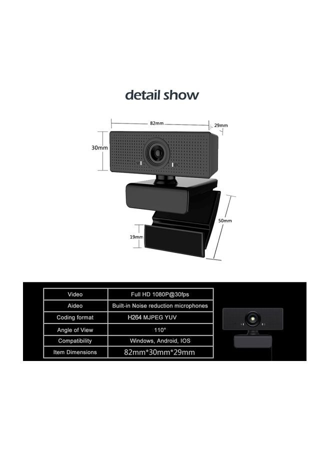 Monitor Web Camera With Microphone Black - Image 3