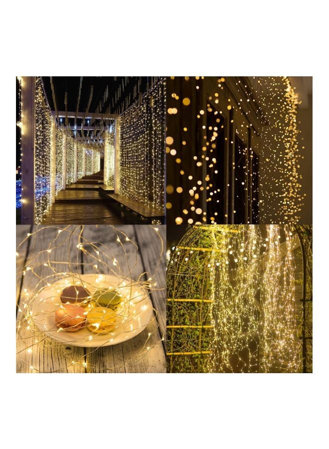 Generic - 300-LED Curtain String Light With Remote Yellow 3x3meter - Image 1