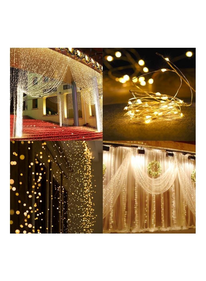 Generic - 300-LED Curtain String Light With Remote Yellow 3x3meter - Image 1