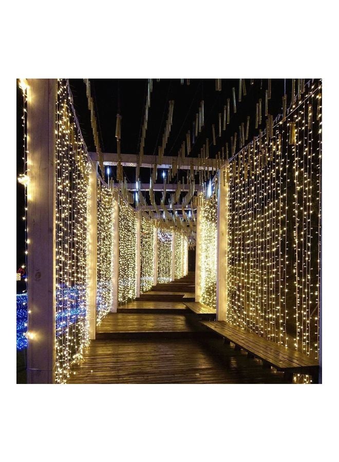 Generic - 300-LED Curtain String Light With Remote Yellow 3x3meter - Image 1