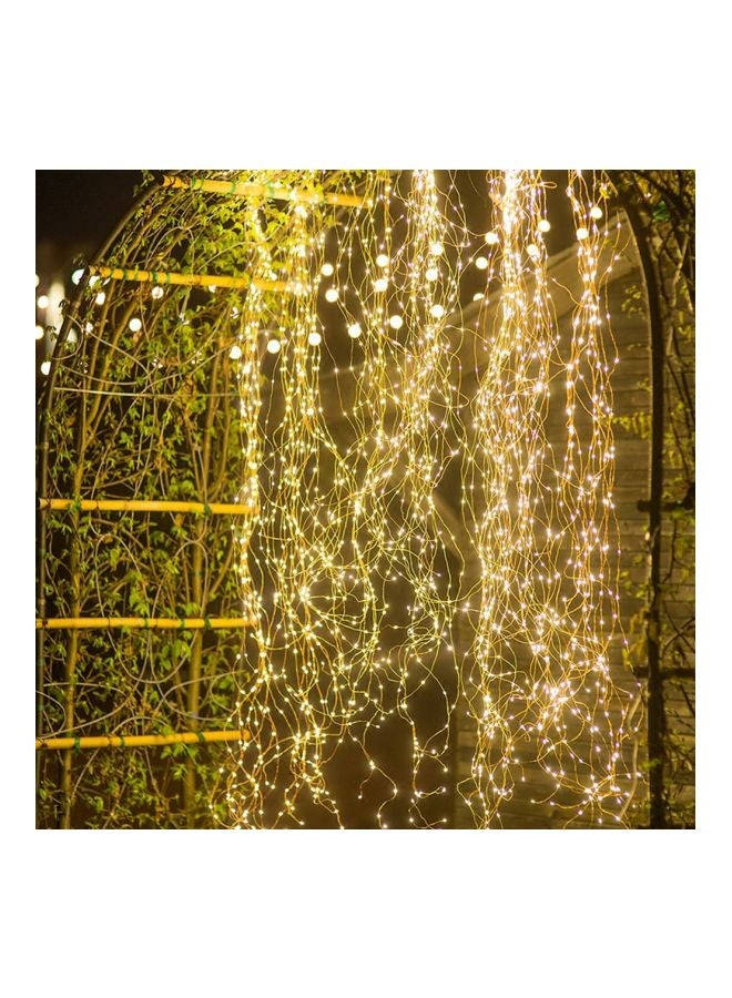 Generic - 300-LED Curtain String Light With Remote Yellow 3x3meter - Image 1