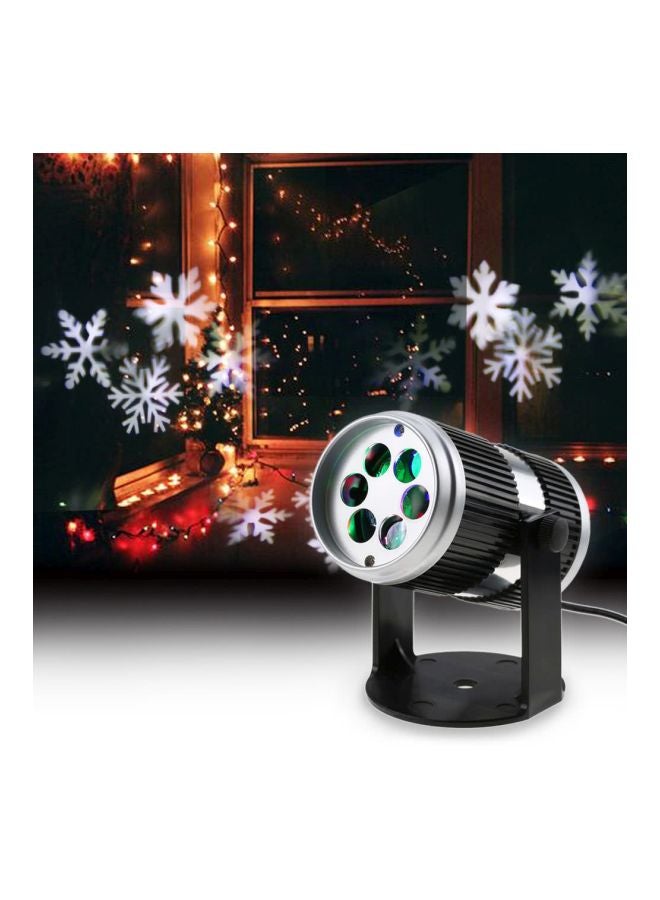 مصباح بروجيكتور مقاوم للماء بإضاءة LED بنمط ندفة ثلج أسود/فضي - Image 5