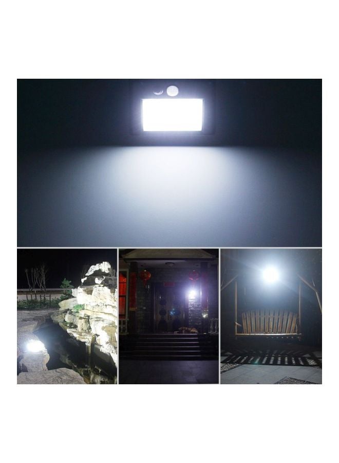 مصباح حائط LED يعمل بالطاقة الشمسية مزود بجهاز استشعار حركة أسود 12x9.6x4.8سم - Image 3