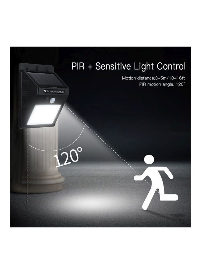 مصباح حائط LED يعمل بالطاقة الشمسية مزود بجهاز استشعار حركة أسود 12x9.6x4.8سم - Image 5