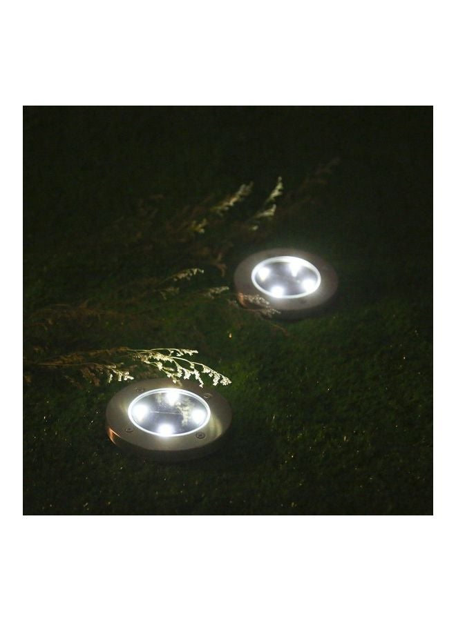 Pack Of 4 Solar Powered Ground Outdoor Lamp Black/Silver - v1590420374/N38047414A_4