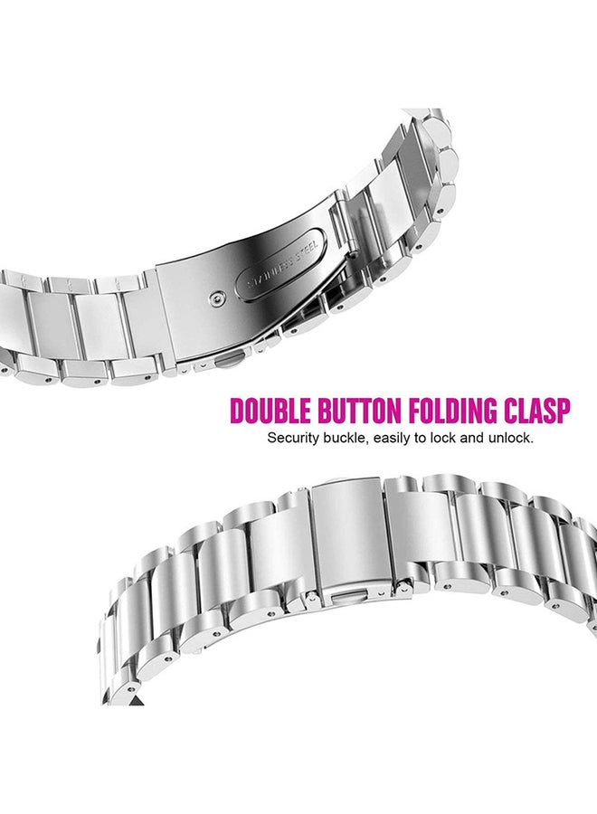 Remson Classic Stainless Steel Watch Band 22mm For Amazfit GTR Silver - Image 2