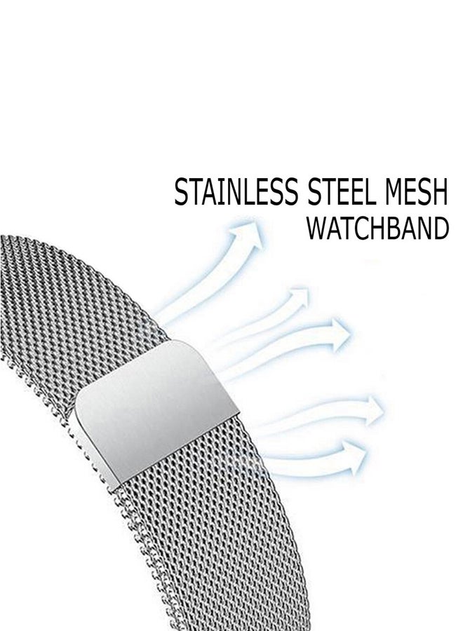 Remson - Milanese Stainless Steel Watch Band 22mm For Amazfit GTR Silver - Image 1