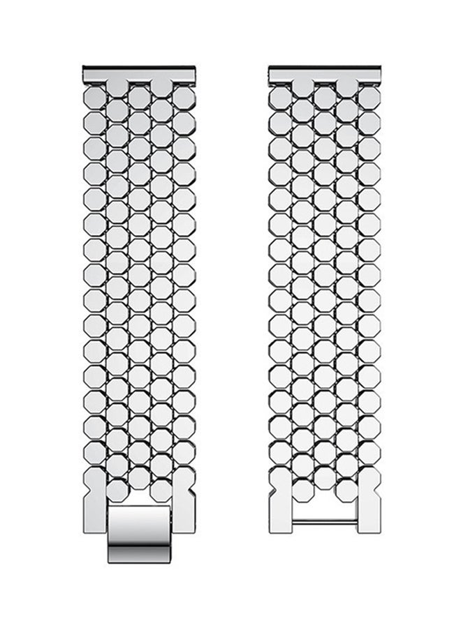 Remson Honeycomb Stainless Steel Watch Band 22mm For Amazfit GTR Silver - Image 2