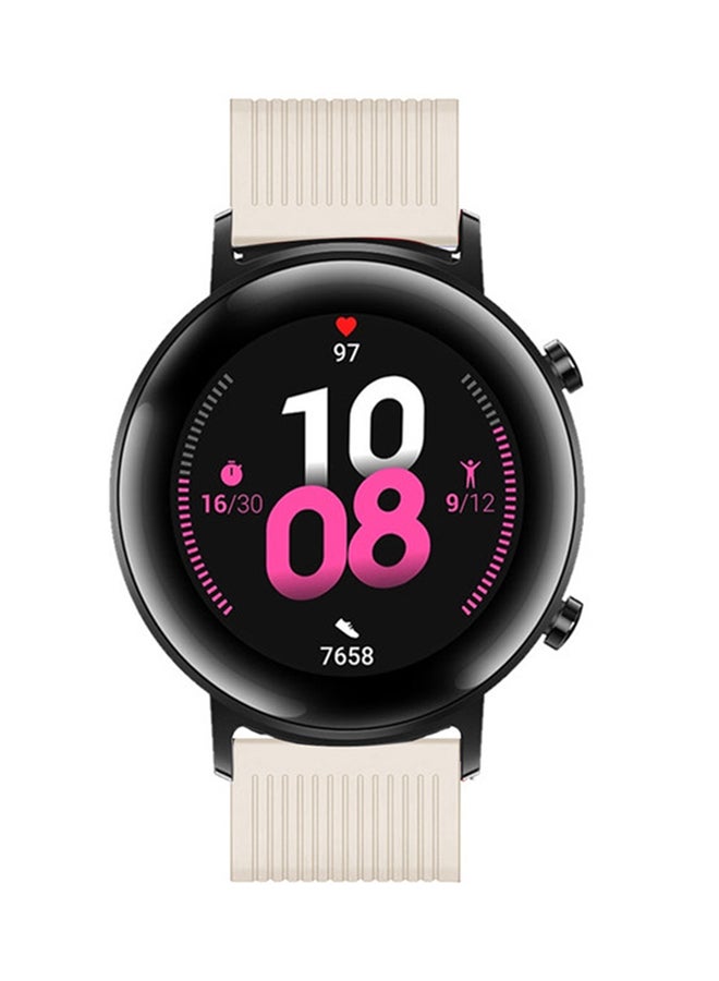 Remson Durable Silicone Watch Band 20mm For Huawei Watch GT2 Beige - Image 1