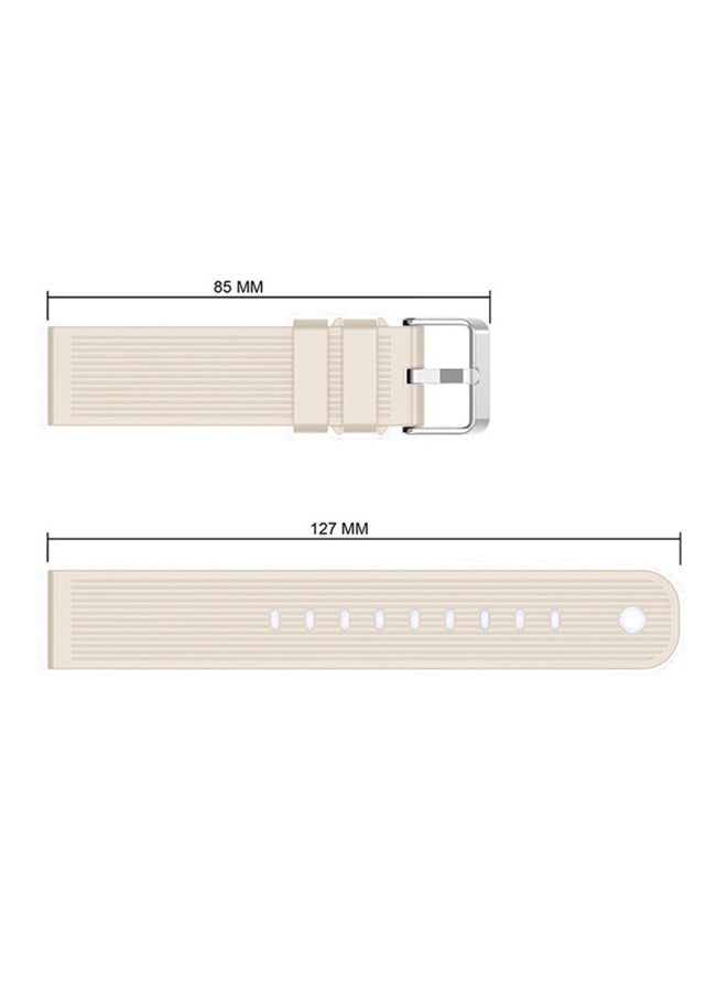 Remson Durable Silicone Watch Band 20mm For Huawei Watch GT2 Beige - Image 2