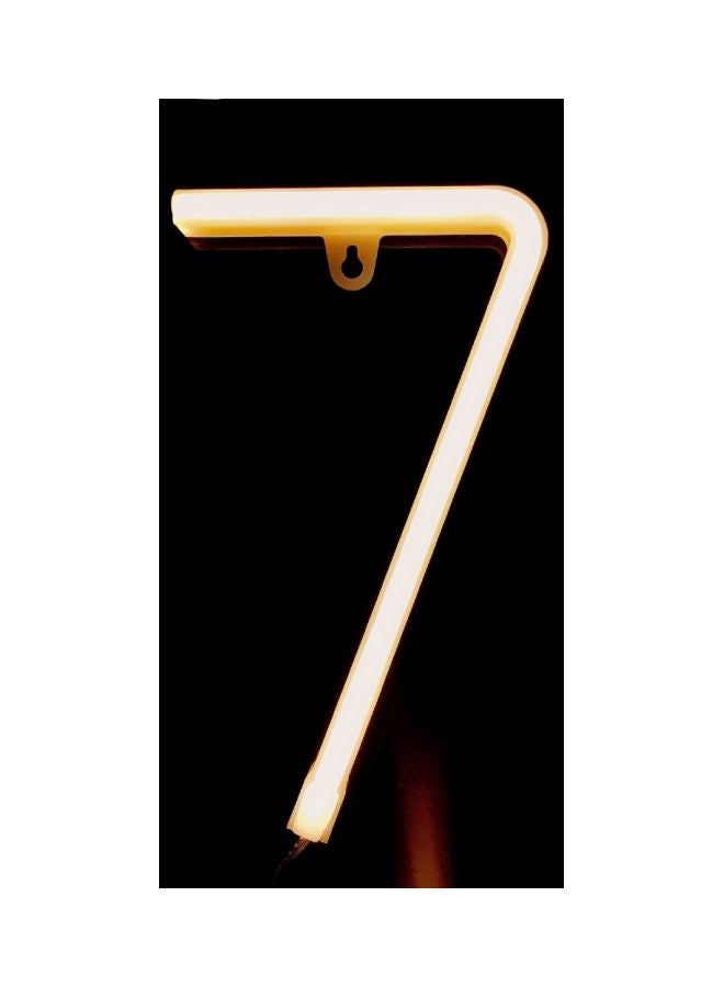 مصباح LED للديكور بتصميم على شكل رقم 7 أبيض دافئ 24سم - Image 2