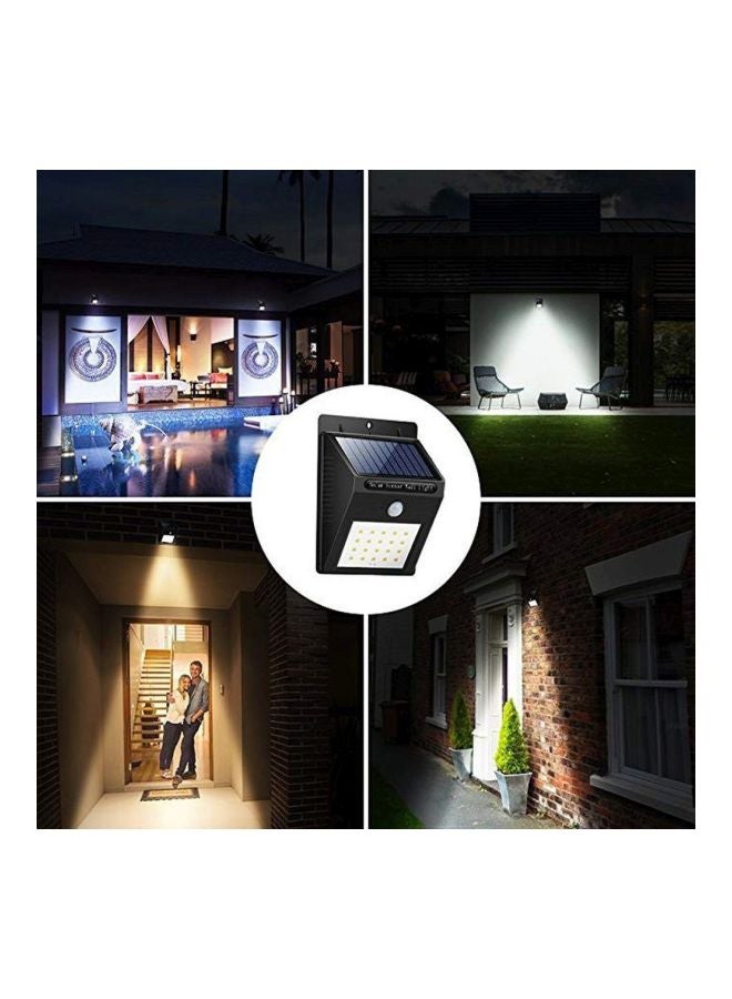 مصباح LED جداري بجهاز استشعار للحركة يعمل بالطاقة الشمسية أسود 123X95X45سم - Image 2