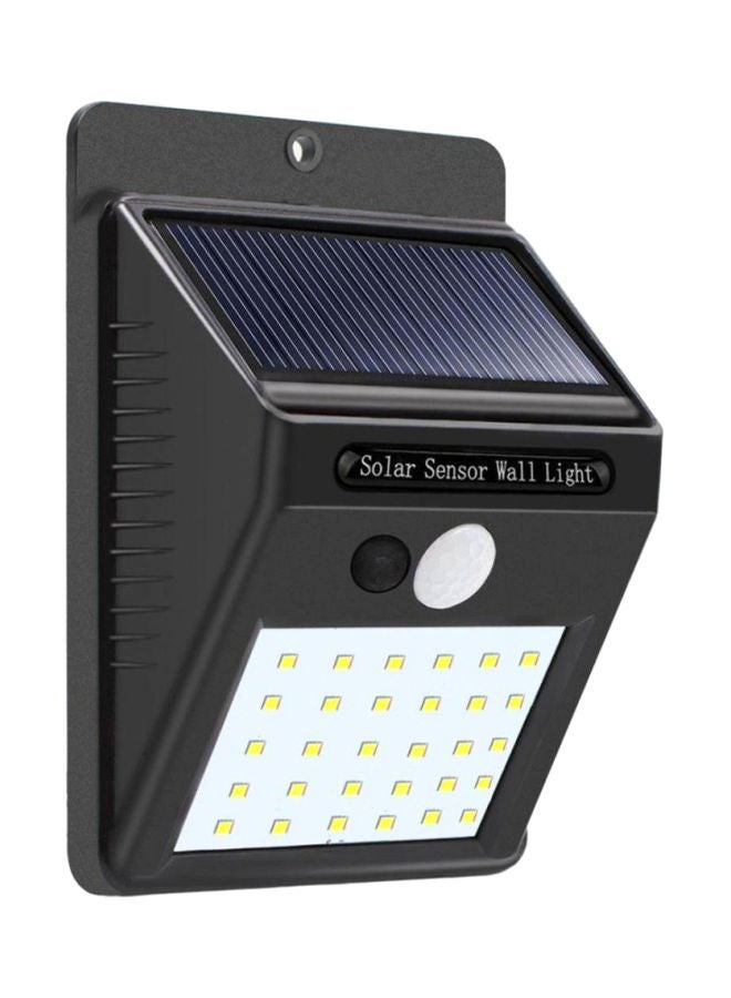 مصباح جداري بإضاءة LED مزوّد بجهاز استشعار للحركة يعمل بالطاقة الشمسية. أسود 123X95X45سم - Image 1