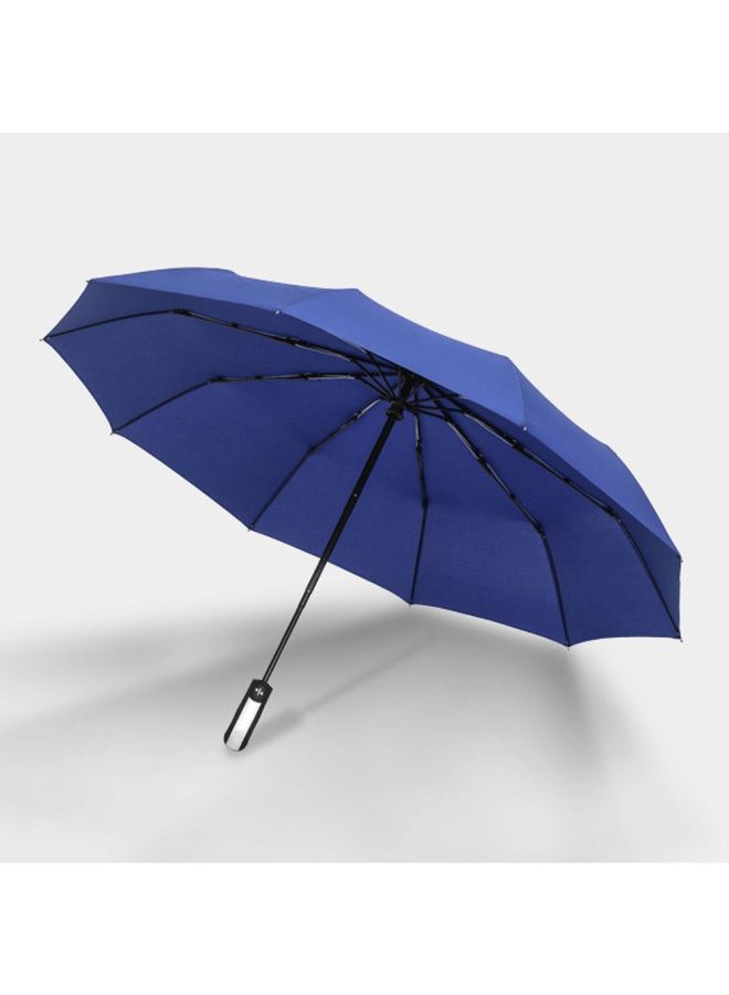 10-Rib Automatic Tri Fold Umbrella Blue/Black  - Image 2
