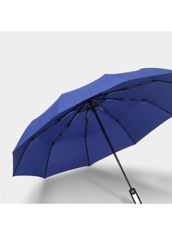 10-Rib Automatic Tri Fold Umbrella Blue/Black  - Image 3