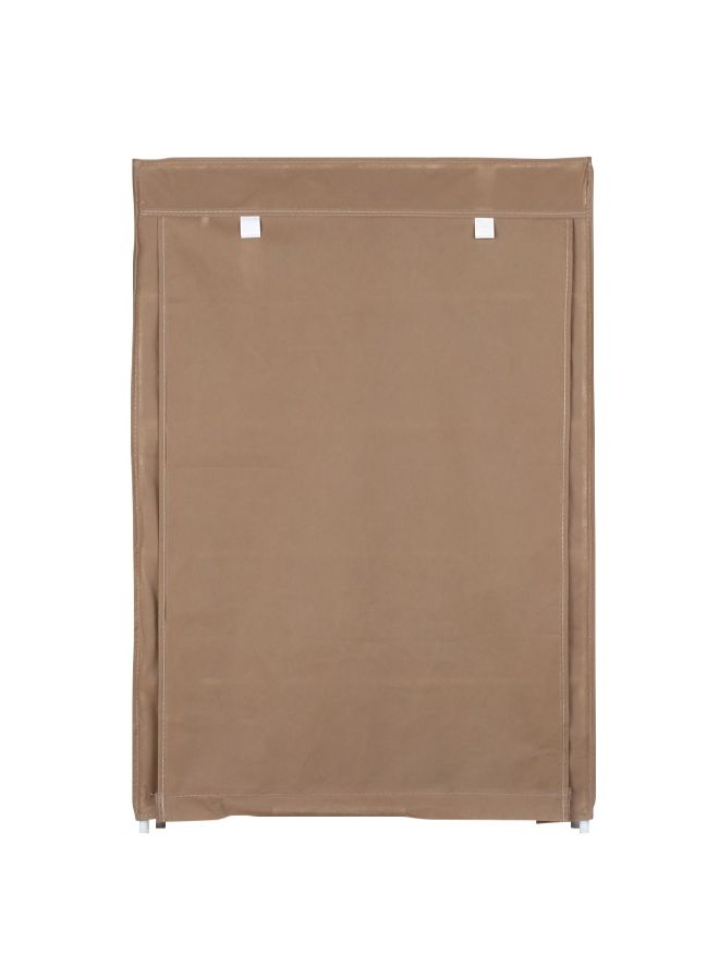 5-Tier Shoe Storage Rack With Cover Brown/Silver 91x60cm - Image 2