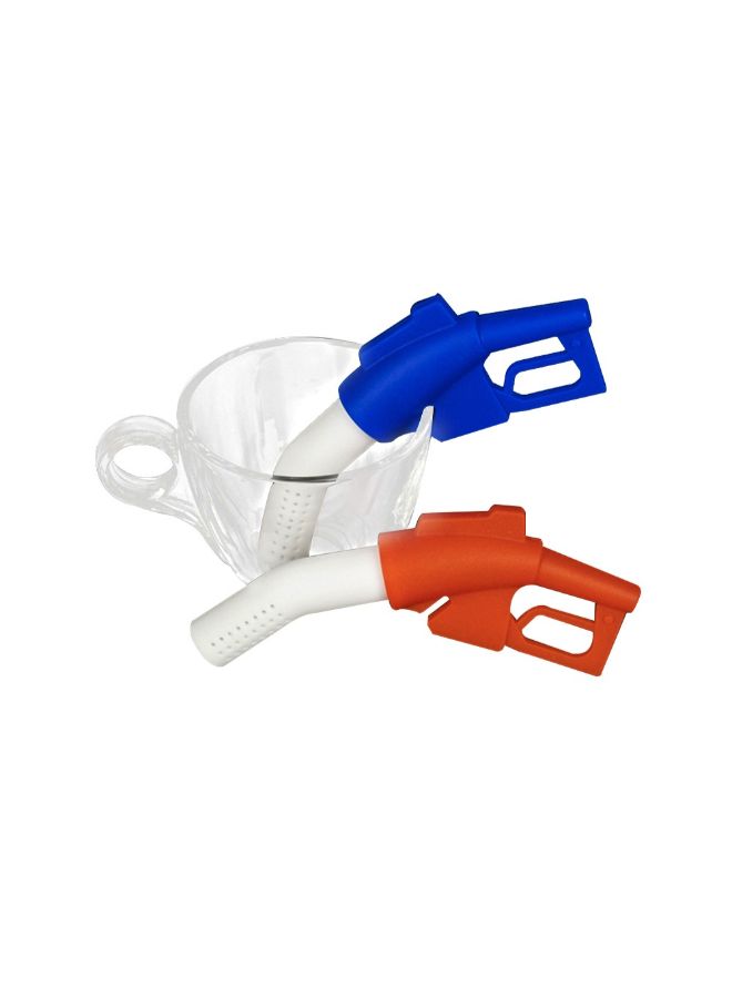 Generic - 2-Piece Pistol Shape Tea Infuser Set Orange/Blue/White 15cm - Image 1