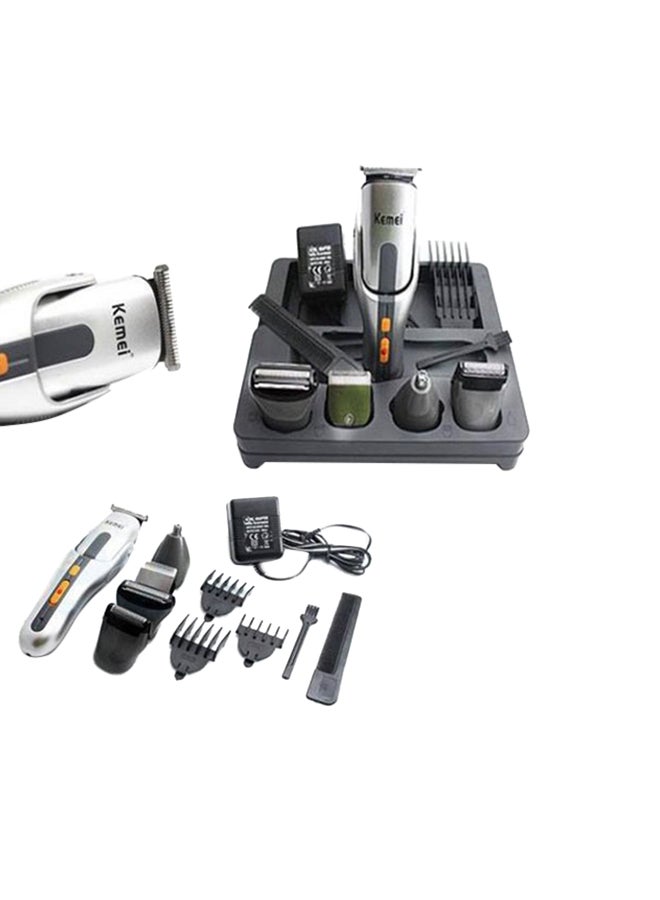 Kemei 8 in 1 Grooming Kit Hair shaver Machine Silver  - Image 2