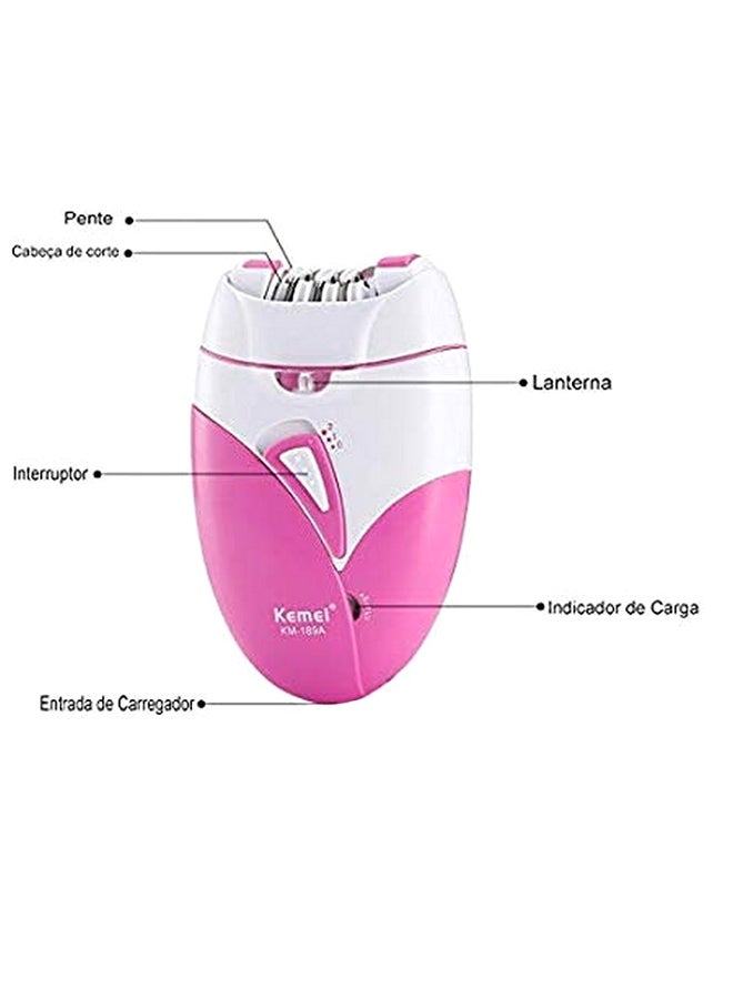 Kemei Km-189A Electric Hair Removal Machine Pink/White One Size - Image 2