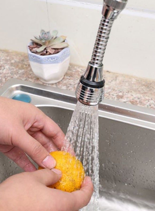 Instant Hands Free Faucet Swivel Spray Sink Hose Silver/Black 140 x 23.5mm - Image 2