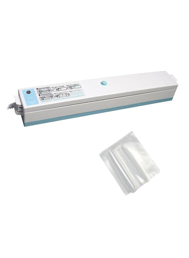 Automatic Household Food Vacuum Sealer Machine With Bag H21655BL-UK White/Green - Image 1