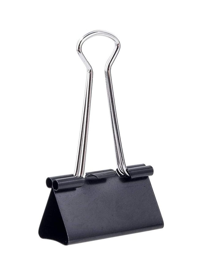 Deli 12-Piece Binder Clip Set Black/Silver - Image 2