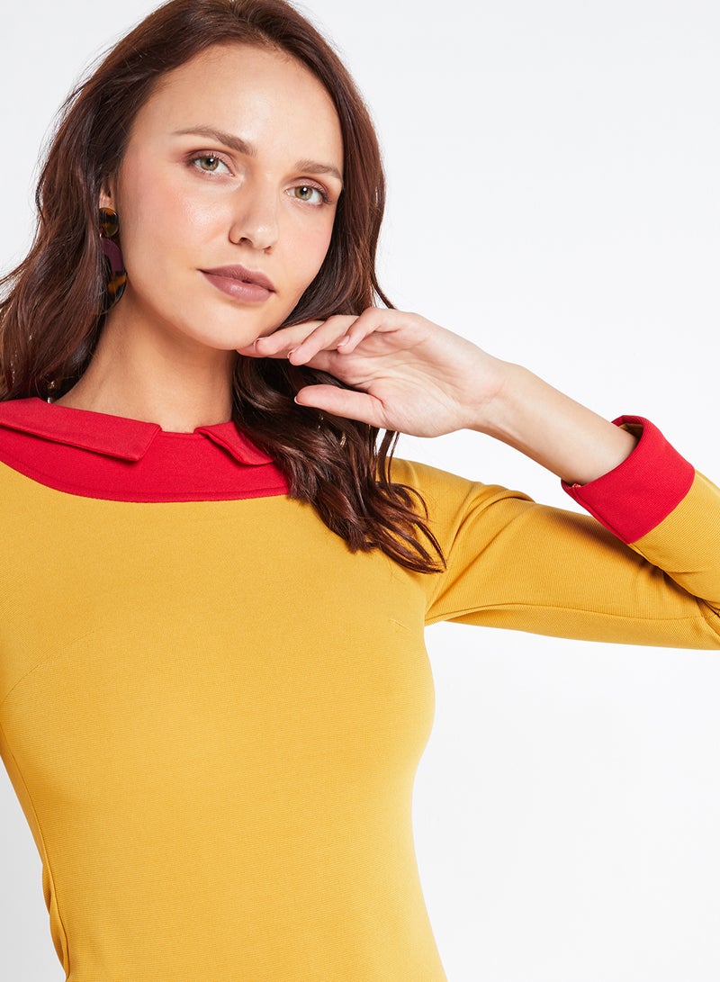 رو أورانج فستان سيلينا أصفر داكن - Image 3