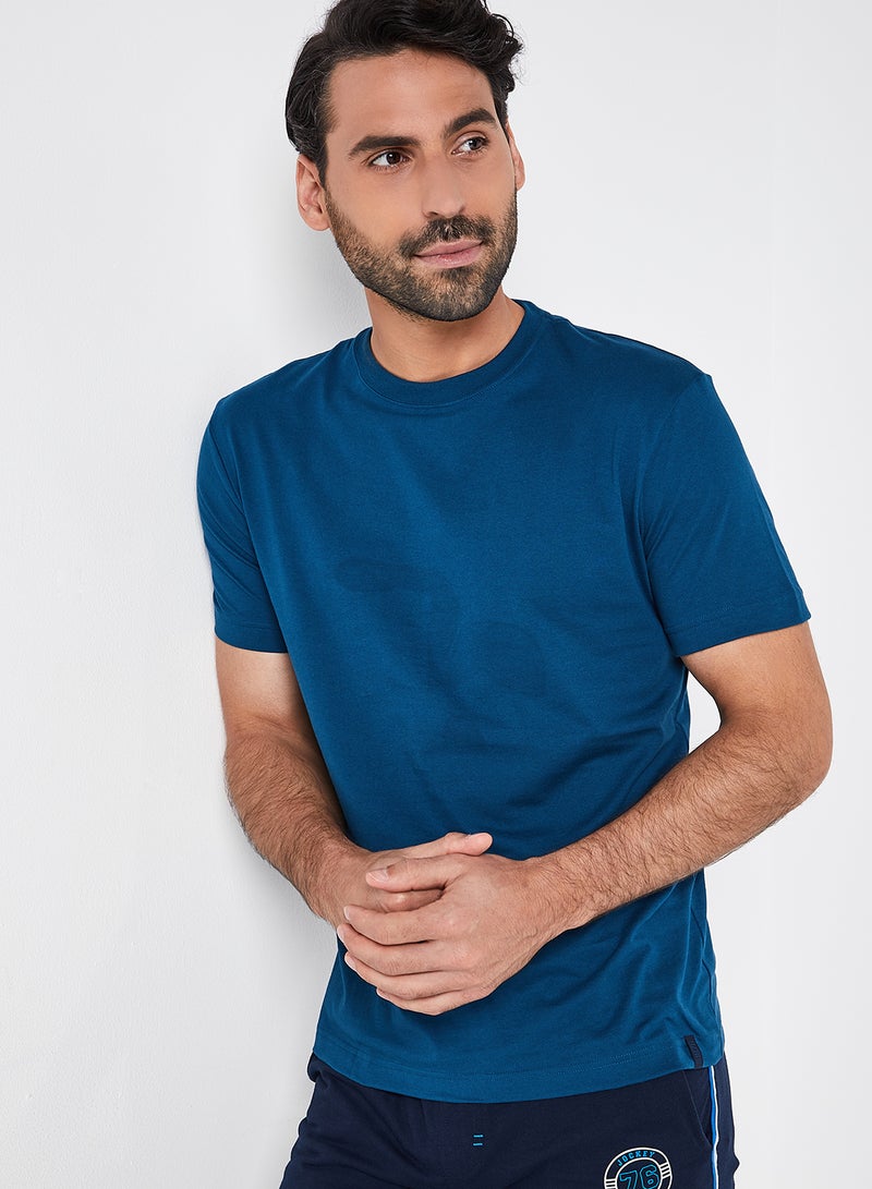 JOCKEY - Solid Design Short Sleeves T-Shirt Seaport Teal - Image 1