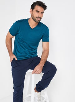 JOCKEY Solid Design Short Sleeves T-Shirt Blue Coral  - Image 3