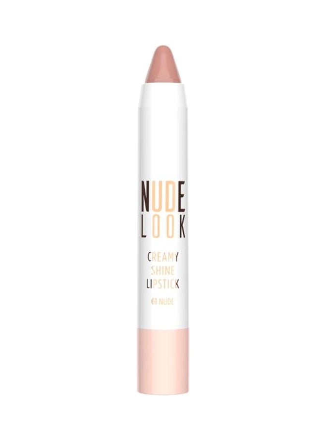 Golden Rose Look Creamy Shine Lipstick 01 Nude  - Image 1
