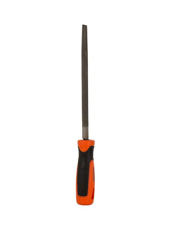 BLACK+DECKER 200Mm 2Nd Cut Bimaterial Steel Half Round File, Orange/Black - Bdht22146, 2 Years Warranty Orange/Black 200mm  - Image 2
