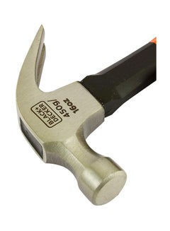 BLACK+DECKER Claw Hammer Fiberglass Handle Black/Orange 13.5x3.4x33.5cm  - Image 3
