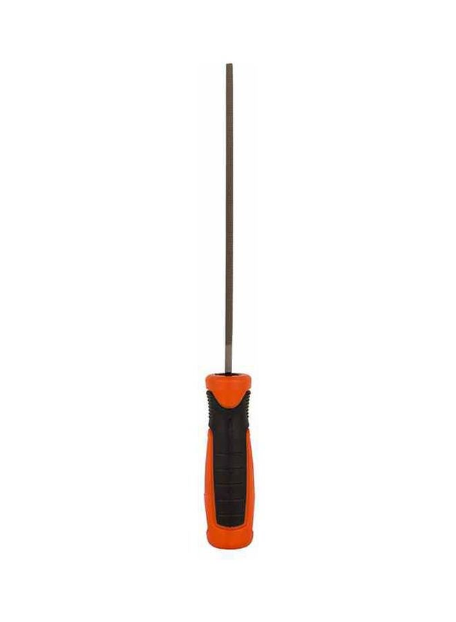 BLACK+DECKER - Steel 2Nd Cut Flat File, Orange, 200 mm, Bdht22144 Orange/Black 200mm - Image 1