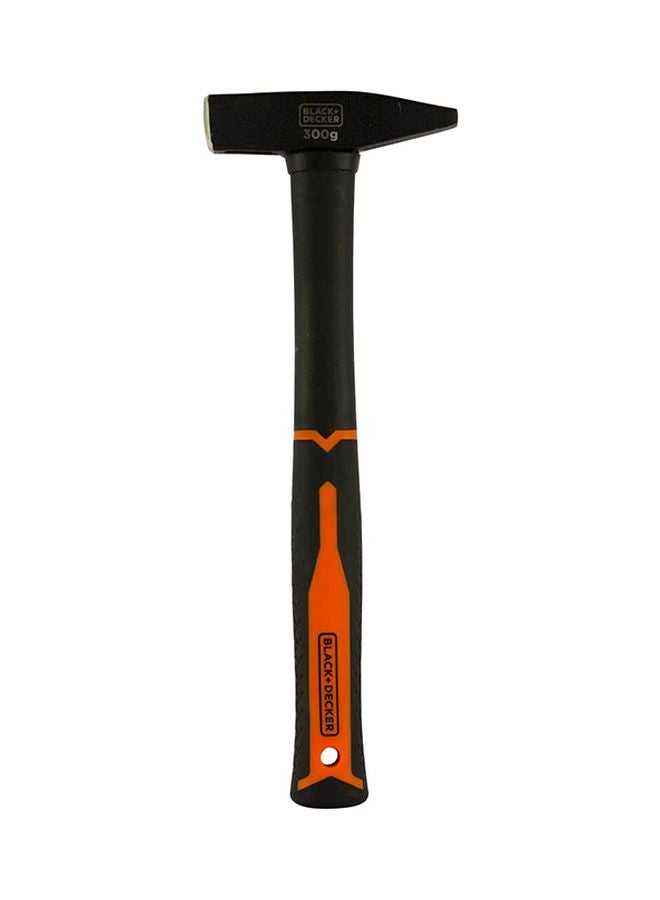 BLACK+DECKER - 7 oz. 300g Metal DIN Hammer with Fiberglass Handle, Orange/Black - BDHT51394, Black/Orange 300grams - Image 1