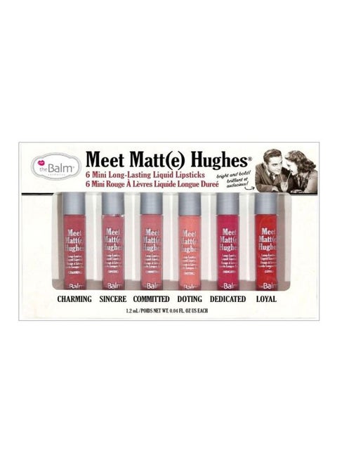 6-Piece Meet Matte Hughes Lipstick Set Multicolour