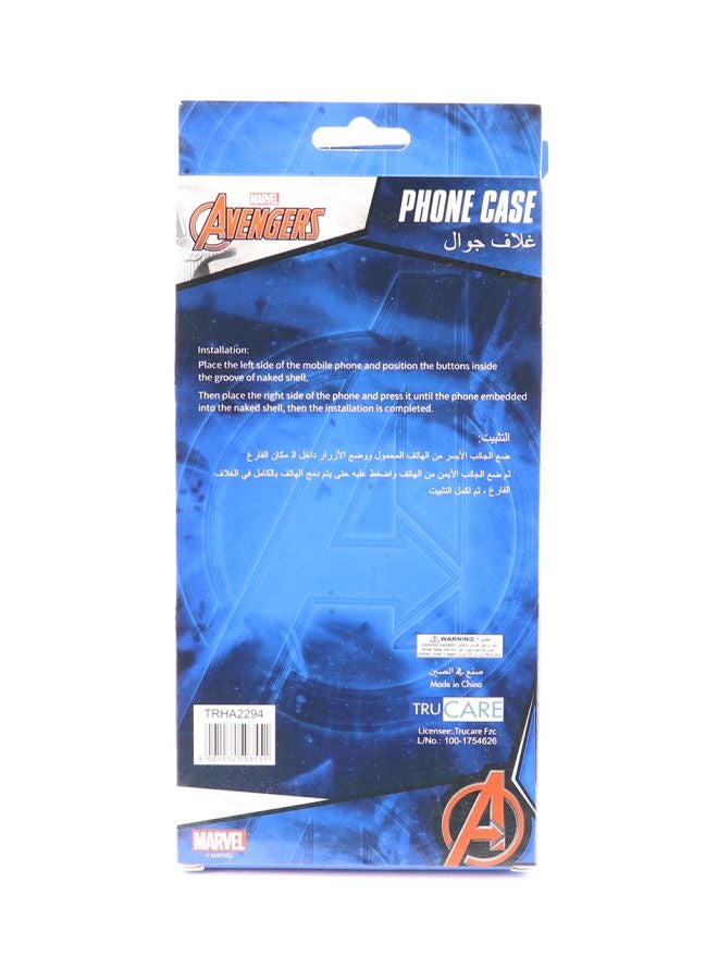 غطاء حماية واق بطبعة آيرون مان من فيلم "Avengers" من مارفل لهاتف أبل آيفون X أسود/ذهبي