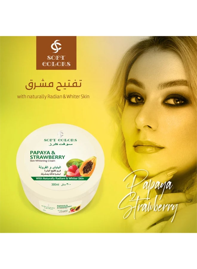 SOFT COLORS Papaya And Strawberry Skin Whitening Cream 300ml UAE