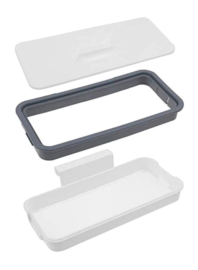 Walmeck Hanging Trash Bag Holder White/Grey 11 x 23.5centimeter - Image 2